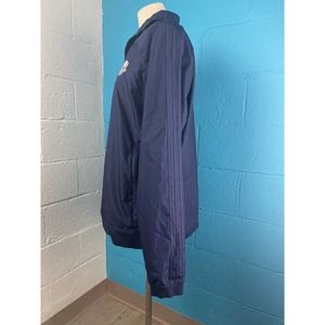 Large blue Adidas thunder, OKC thunder, quarter zipper windbreaker